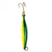 Vintage Metal Saltwater Fishing Straggler Yellow / Green Lure