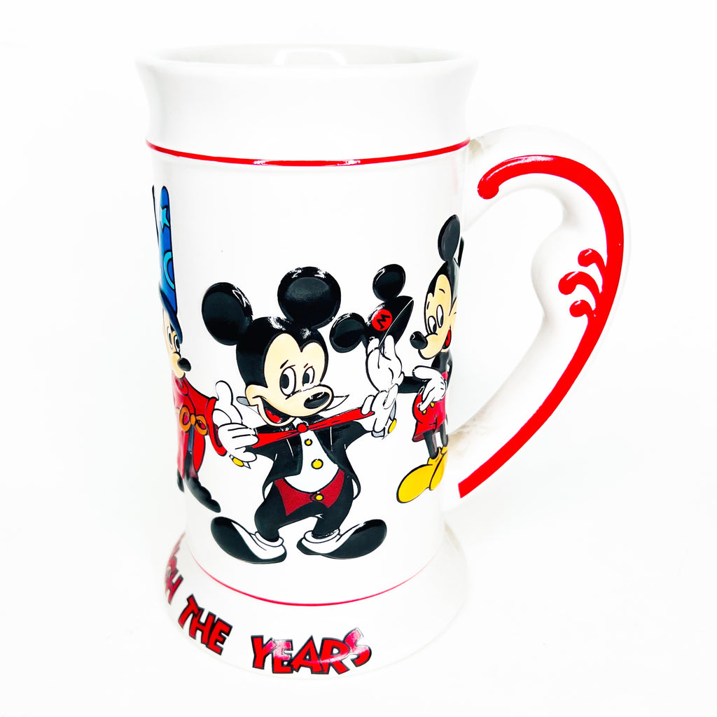 Disney "Mickey Through The Years" Collectible Ceramic Tankard Mickey Mouse Stein Mug