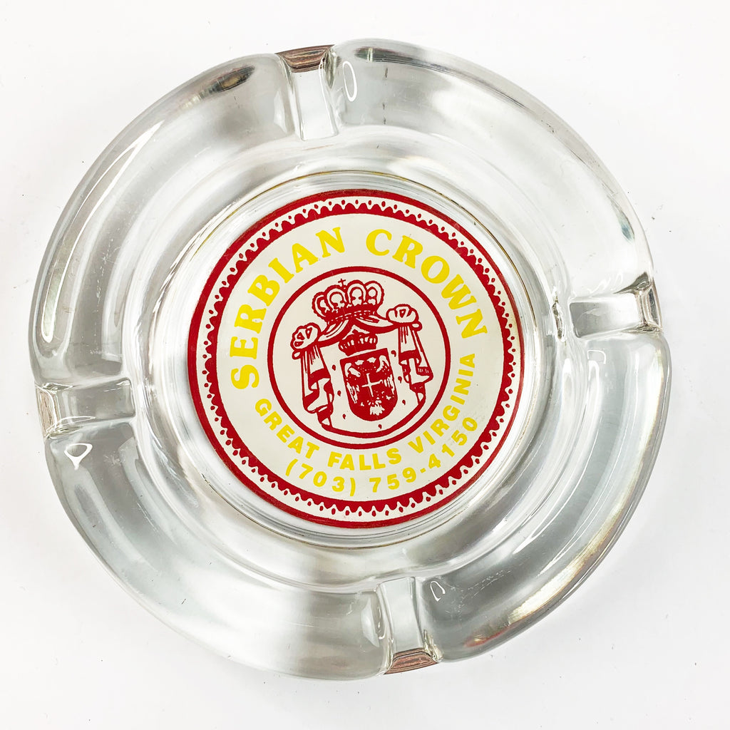 Vintage Serbian Crown Restaurant Virgina Ashtray