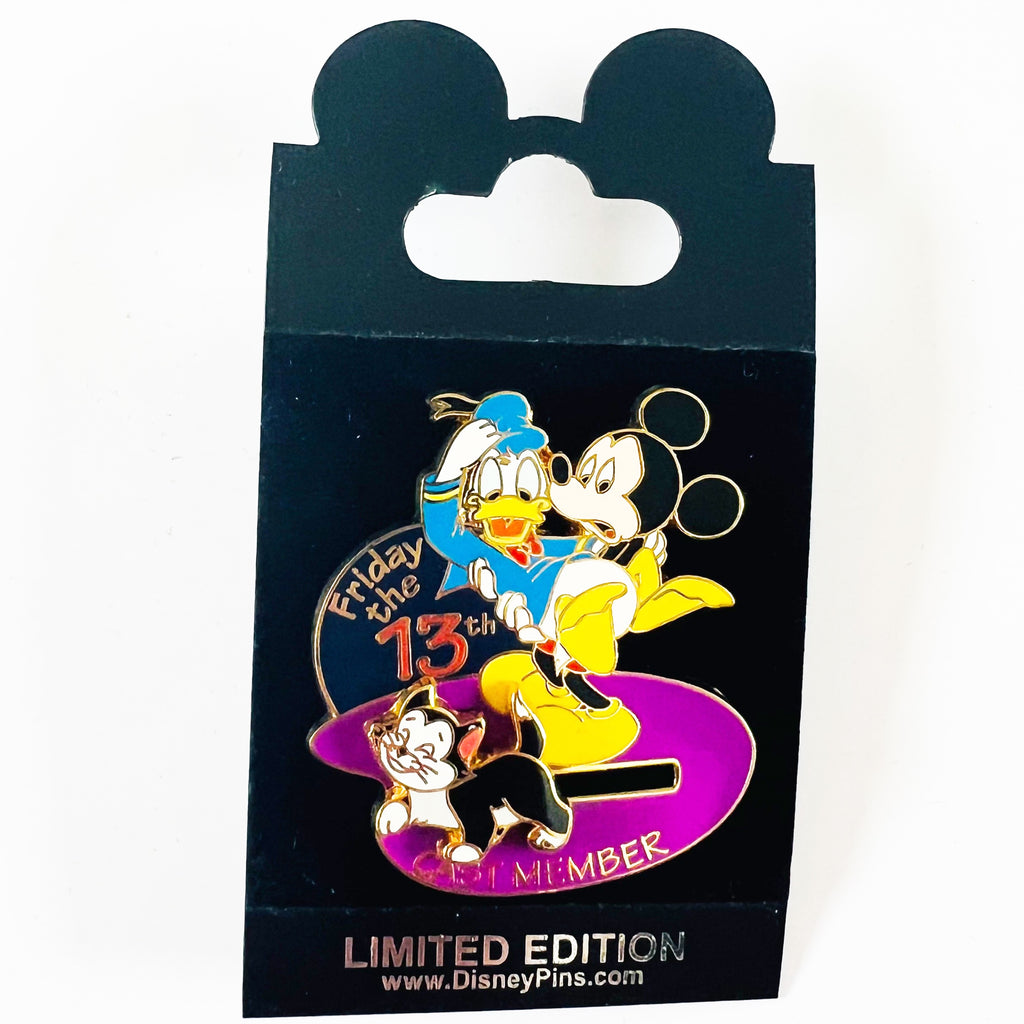 Disney Friday The 13th 2009 Mickey Donald Figaro LE 1500 Pin