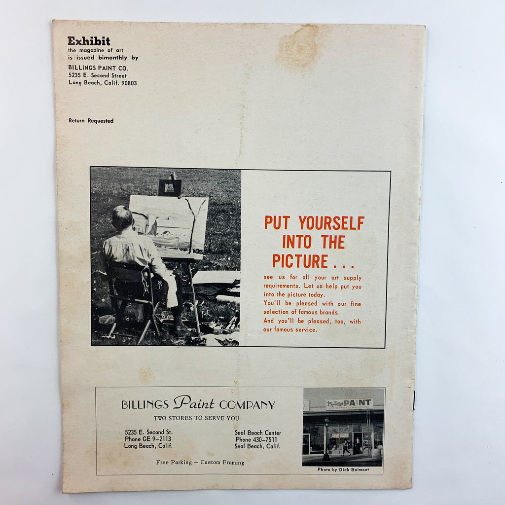 Magazine Of Art Exhibit 24 January-February 1968 Billings Paint Company