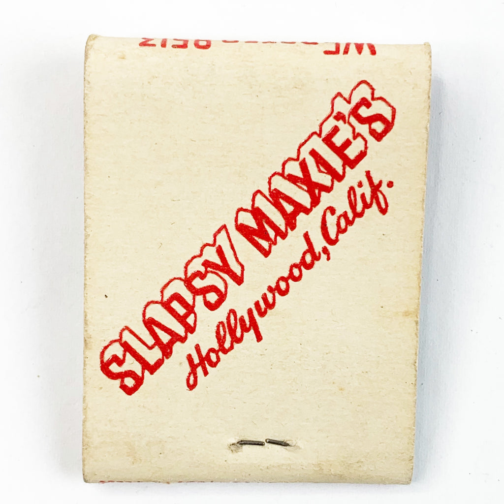 SLAPSY MAXIE'S Hollywood California Matchbook