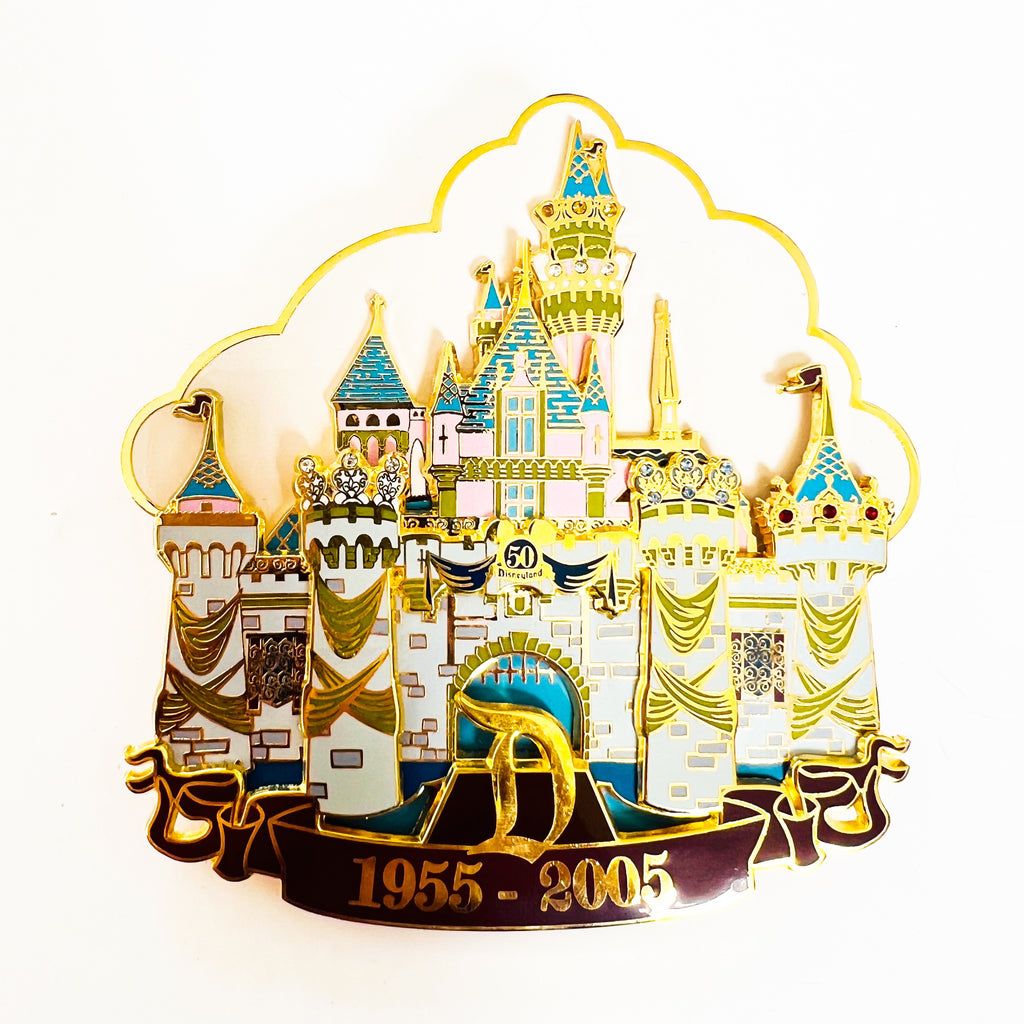 Disneyland DLR 50th Anniversary Cast Exclusive Jumbo Jeweled Castle LE 1000 Pin