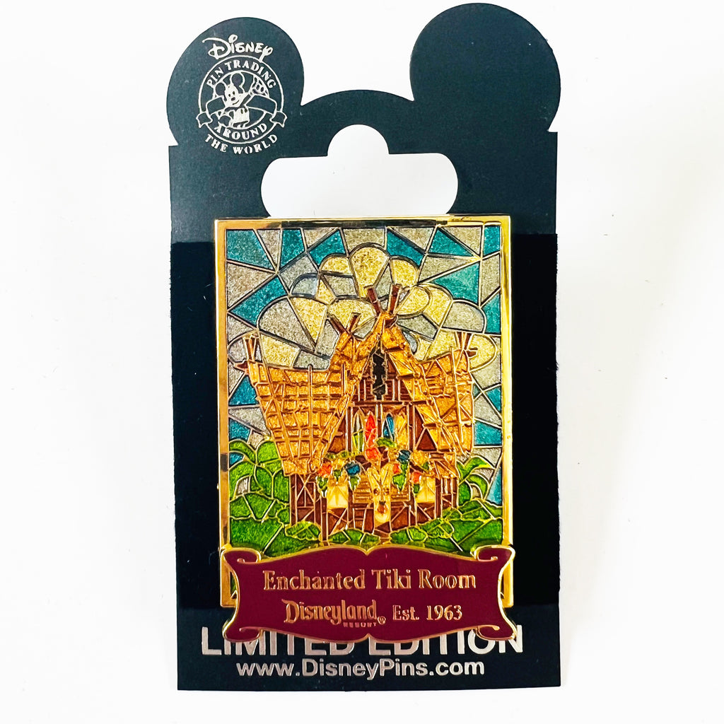 Disneyland Enchanted Tiki Room Stained Glass Cast Exclusive LE 500 Pin