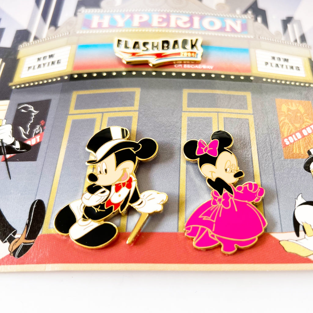 Disney Cast 2004 Hyperion Flashback FAB 4 Mickey And Minnie LE Pin Set