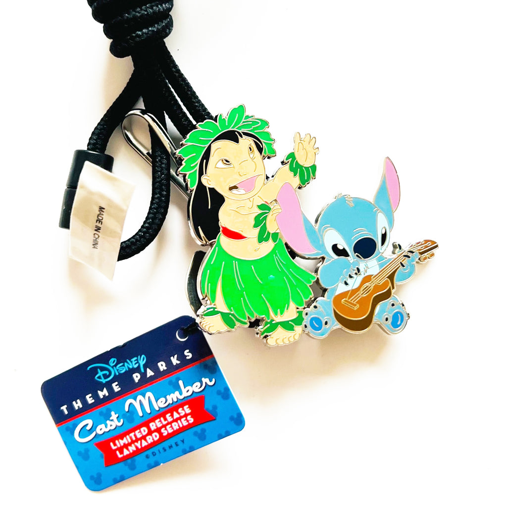 Disney Cast Member Lilo & Stitch Ukulele Hula Dance Limited Release Lanyard