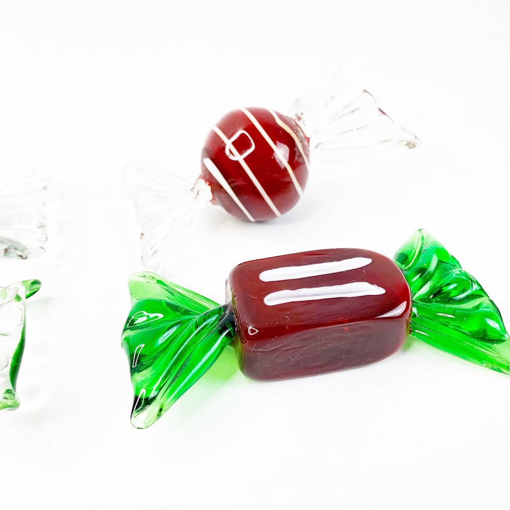 Vintage Art Glass Hand Blown Candy Candies