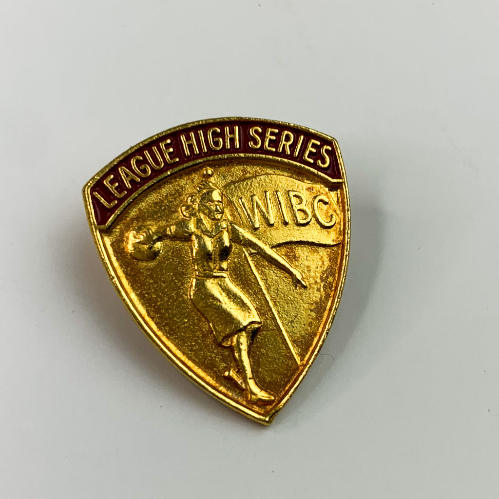 Vintage WIBC League High Series Womens Bowling Lapel Brooch Pin