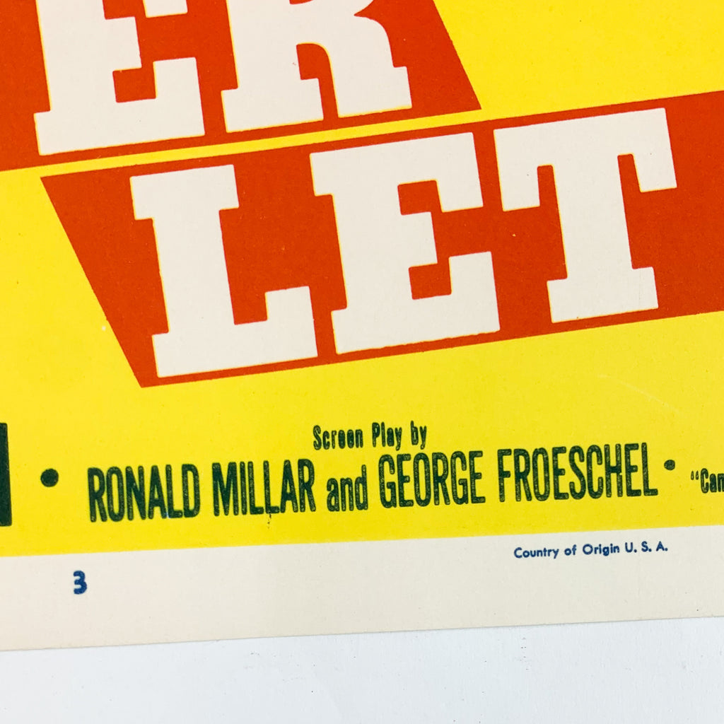 Vintage 1953 MGM Never Let me Go Clark Gable Gene Tierney #3 Lobby Card