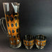 Vintage MCM Culver Antiqua Barware Pitcher & Glasses