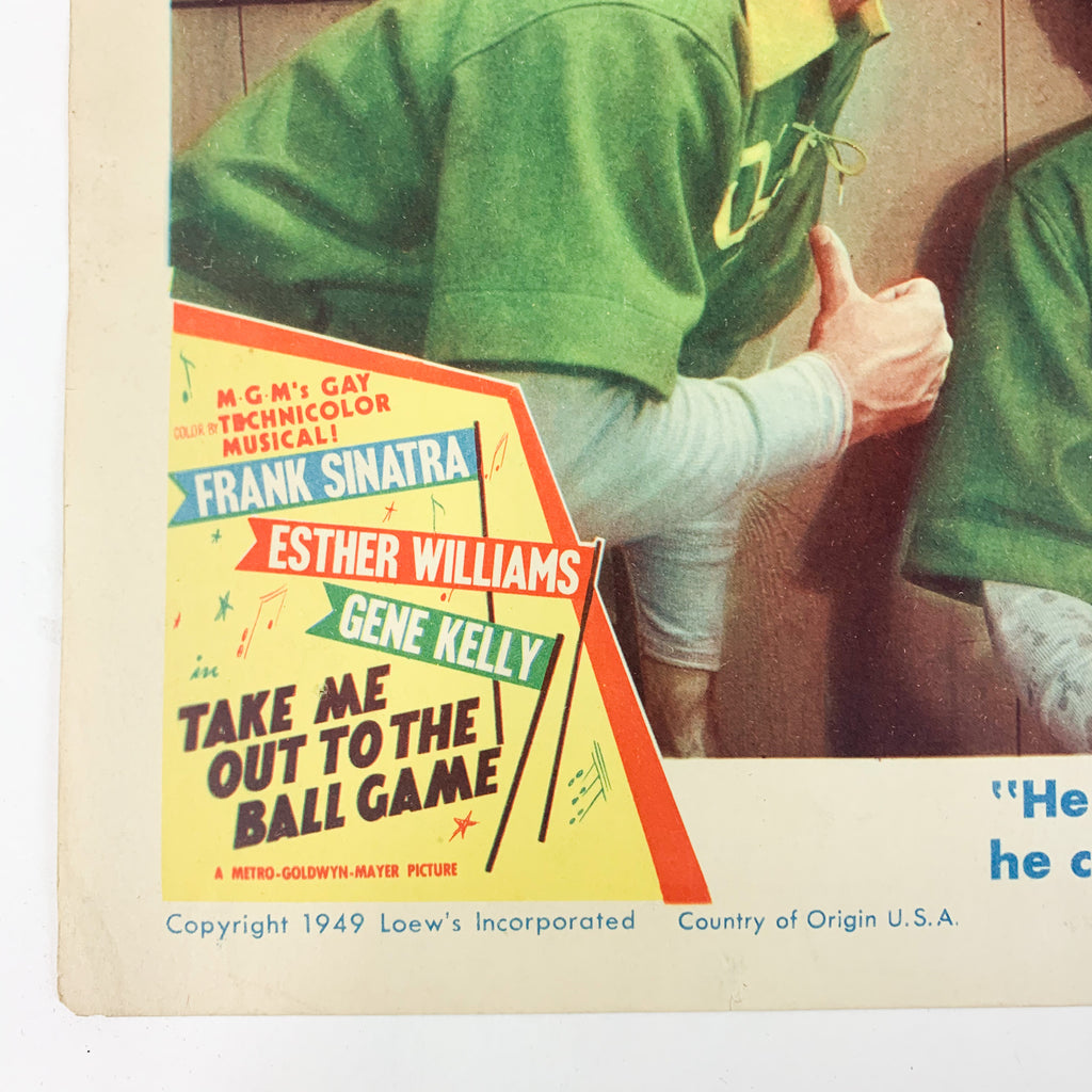 Take Me Out To The Ball Game 1949 Frank Sinatra Esther Williams Lobby Card