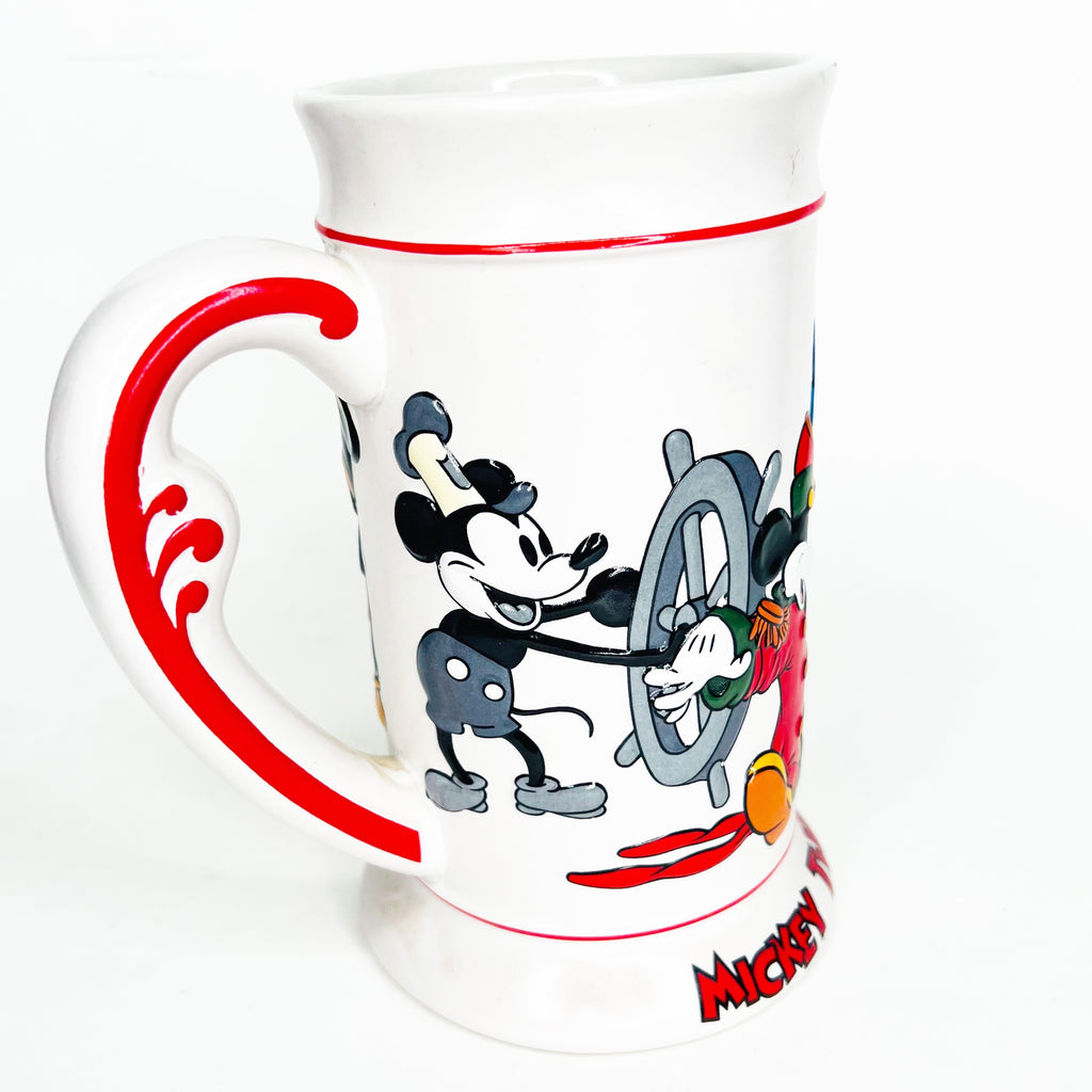 Disney "Mickey Through The Years" Collectible Ceramic Tankard Mickey Mouse Stein Mug
