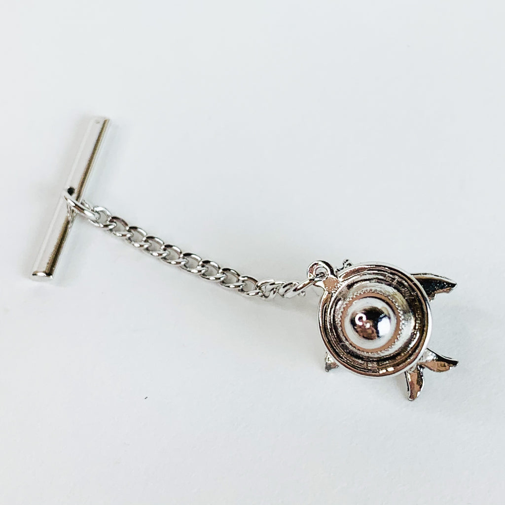 Mother of Pearl BIrd Vintage Mens Tie Tack Lapel Pin Jewelry