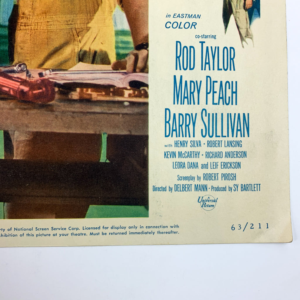 1963 A Gathering Of Eagles Rock Hudson Movie Lobby Card