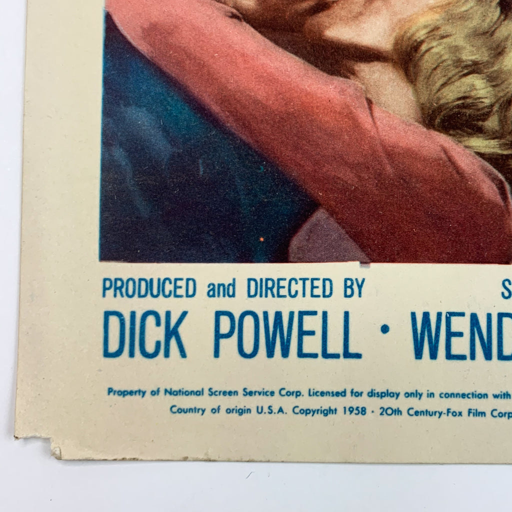 1958 CinemaScope Color By De Luxe The Hunters Robert Mitchum Lobby Card