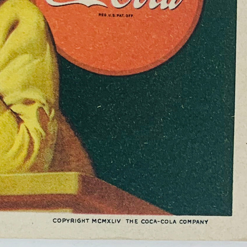 Vintage 1944 Coca-Cola How About A Coke Card Litho USA