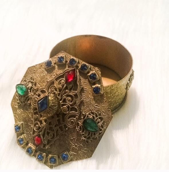 Vintage Jeweled Trinket Box