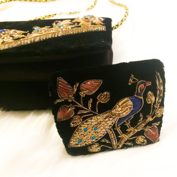 Vintage Beaded Cross Body Shoulder Clutch Bag