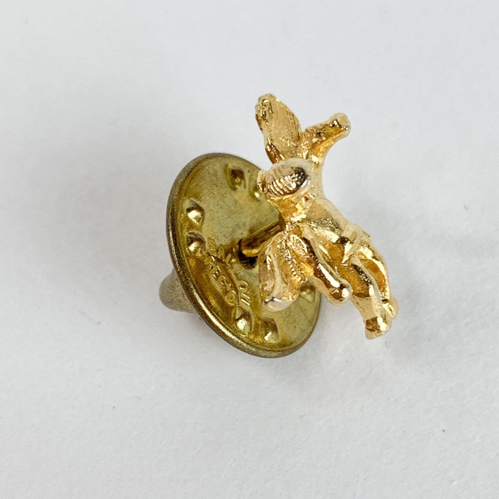 Vintage Gold Tone Guradian Angel Lapel Pin