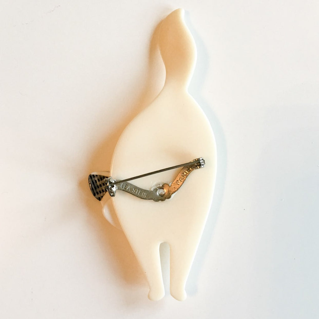 Vintage Lea Stein Paris Bacchus Cat Pin