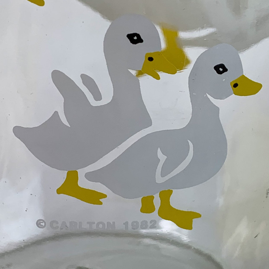 Vintage 1982 Carlton Glass Ducks Jar