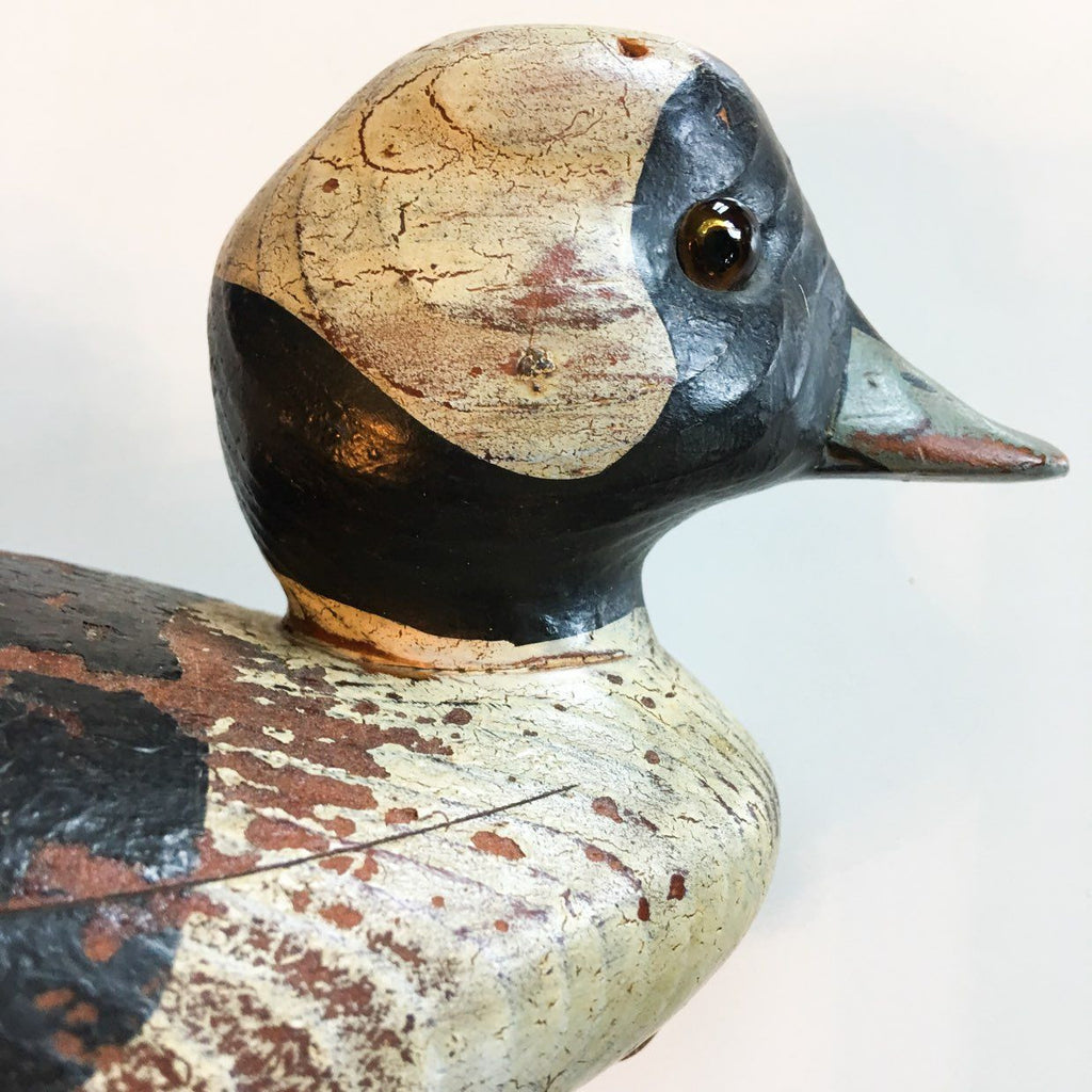 Vintage Hand Carved Duck Decoy By Vern