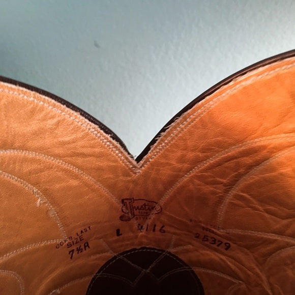 Vintage 1970's Justin Cowboy Boots