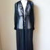 Vintage Miss Eleine Black Sheer Nightgown & Robe