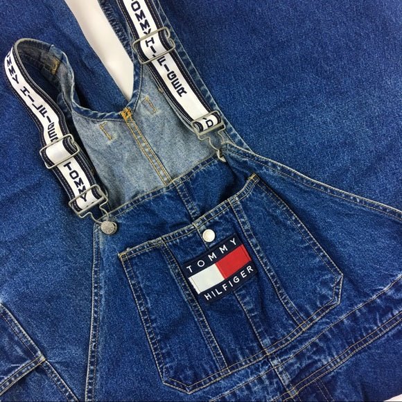Vintage Tommy Hilfiger Overalls Spell Out Jeans