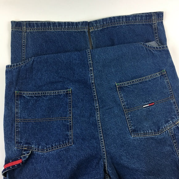 Vintage Tommy Hilfiger Overalls Spell Out Jeans