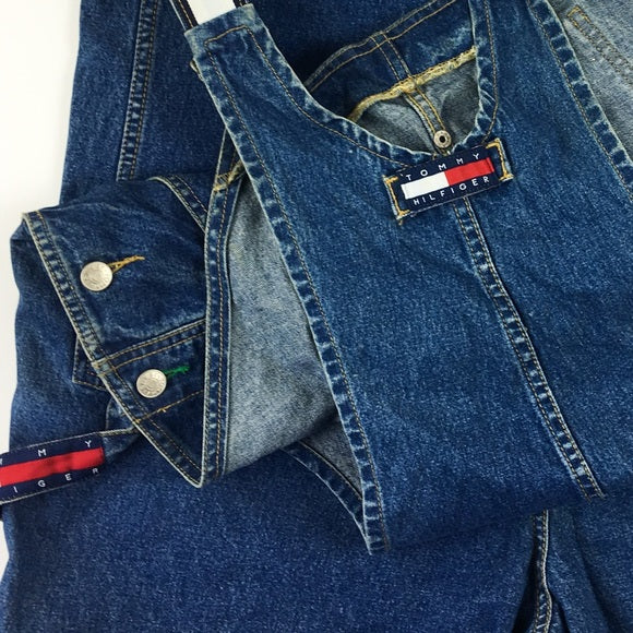 Vintage Tommy Hilfiger Overalls Spell Out Jeans