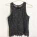 Laurence Kazar Beaded Sleeveless Evening Silk Top