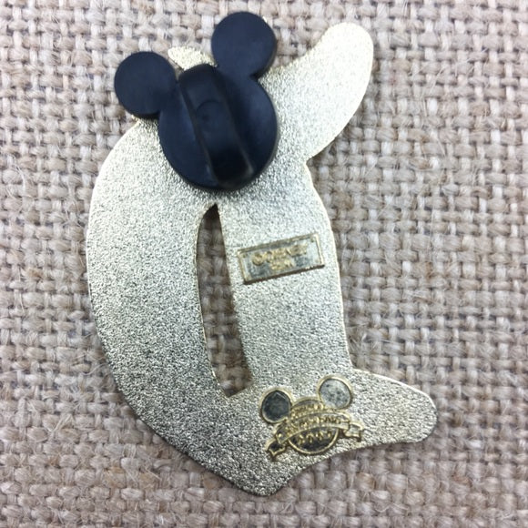 Disney Tinker Bell Letter "D" for Disneyland Golden Jeweled Pin