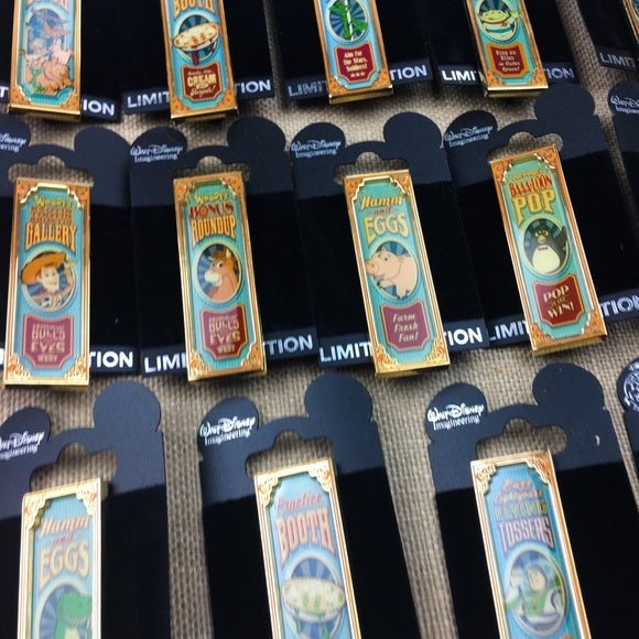 WDI Disney Toy Story Midway Mania Limited Edition 300 Complete 14 Pin Set