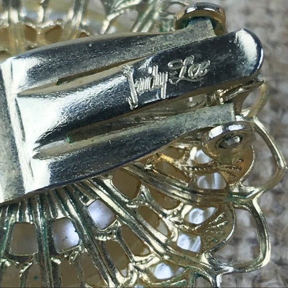 Vintage Judy Lee Clip On Round Earrings