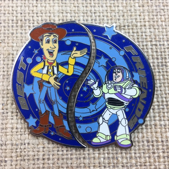 Disney WDW Toy Story Best Friends Woody Buzz Lightyear 2 Pin Set