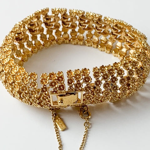 Vintage Monet Wide Statement Bracelet