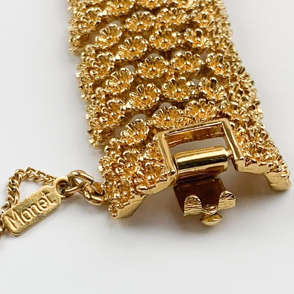 Vintage Monet Wide Statement Bracelet