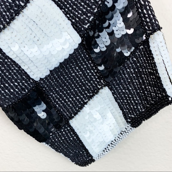 Vtg 80’s Jeanette St.Martin Sequin Cocktail Top