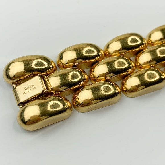 Vintage Napier Link Gold Tone Bracelet