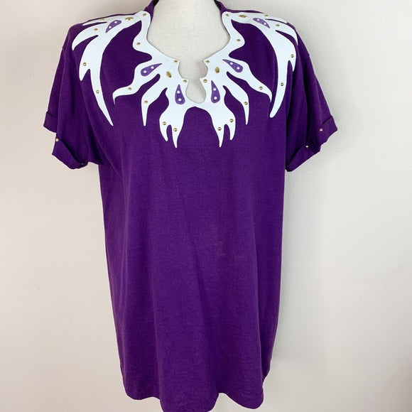 Vintage Philip Noel Leather Embellished Shirt