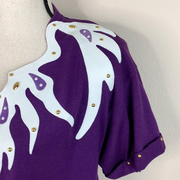 Vintage Philip Noel Leather Embellished Shirt