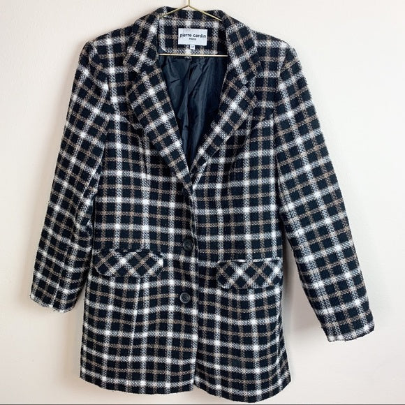 Vintage Pierre Cardin Paris Blazer Tartan Plaid Jacket