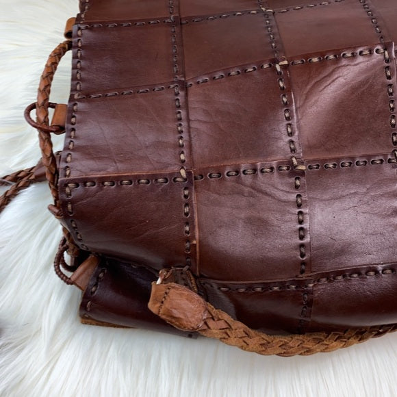 Vintage Ellepi Leather Bucket Handbag Italy Bag