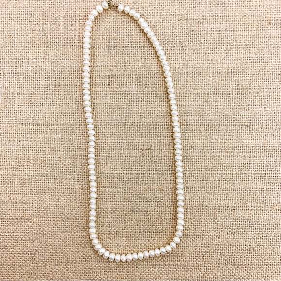 Vintage 10K Gold Clasp Pearl Necklace