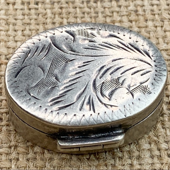 925 Sterling Silver Trinket Storage Hinged Box