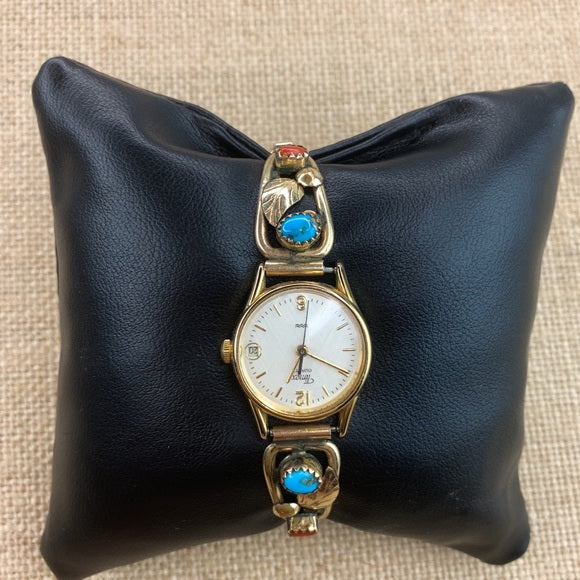 Vintage Timex Quartz Turquoise Stretch Band Watch