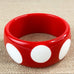 Vintage Lucite Chunky Polka Dot Bangle Bracelet