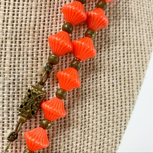 Vintage 1960’s Plastic Double Cone Necklace