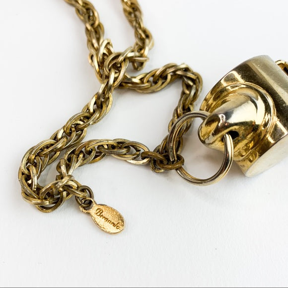 Vtg The Acme Thunder Bernard Link Chain Necklace